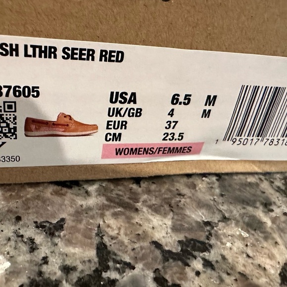 Sperry Koifish Leather Boat Shoes Seersucker Red Stripe | Women’s 6.5M - Picture 4 of 7